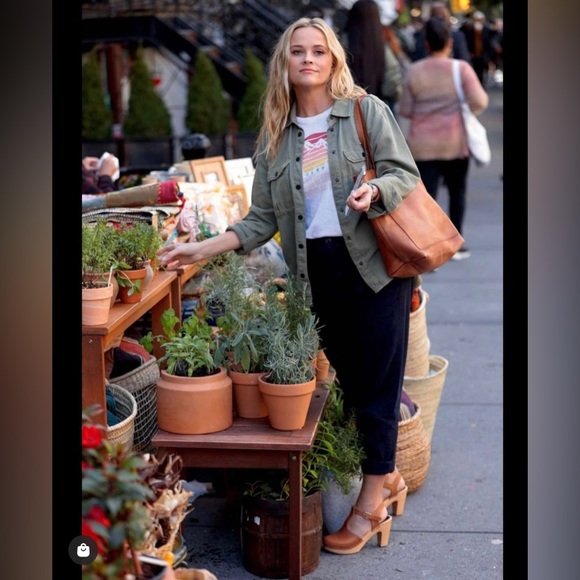 Anthropologie Swedish Hasbeens New Detail Crowed Slip In Olive Green Clog 🌸 - Picture 8 of 16